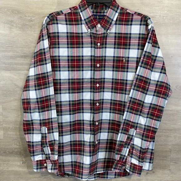 Ralph Lauren Classic Fit Shirt Mens Size XL Plaid Oxford Preppy Boho Holiday Top - Picture 3 of 10